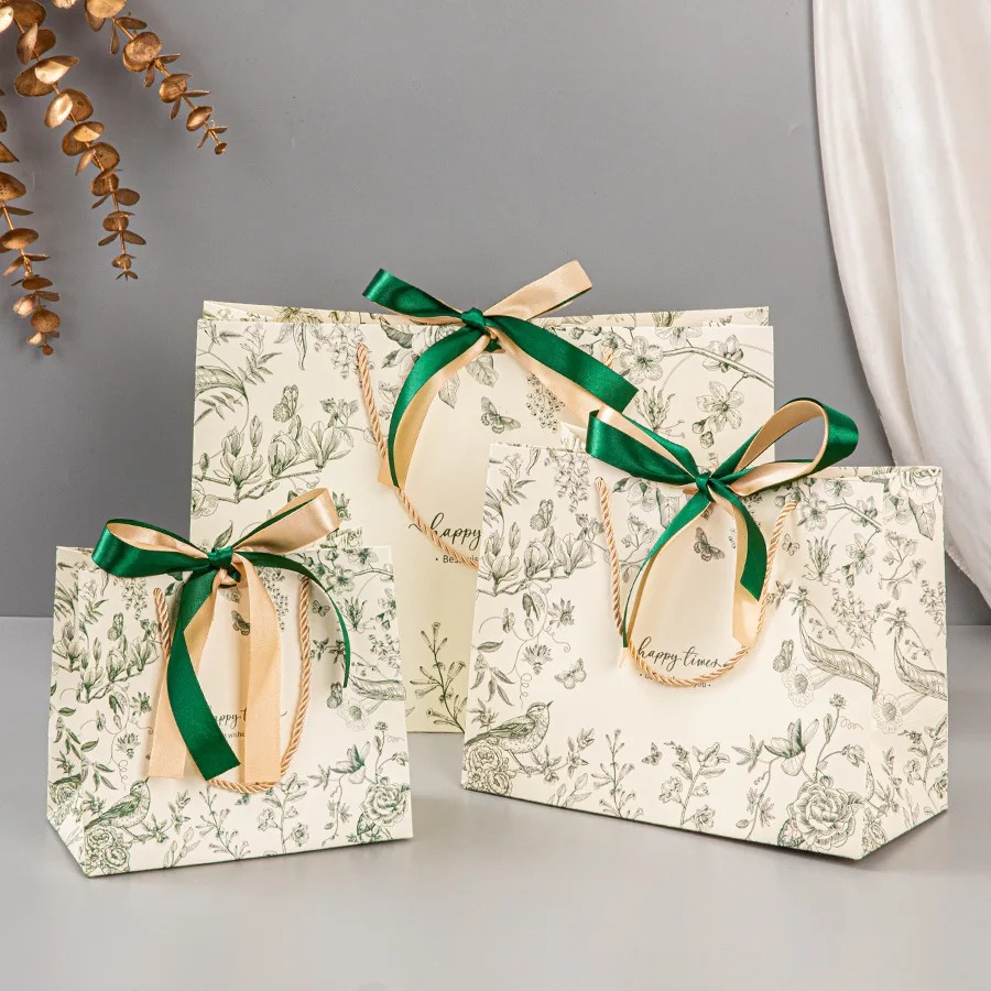 10Pcs Floral Print Paper Gift  - огляд і ціна Luxury Skincare Packaging